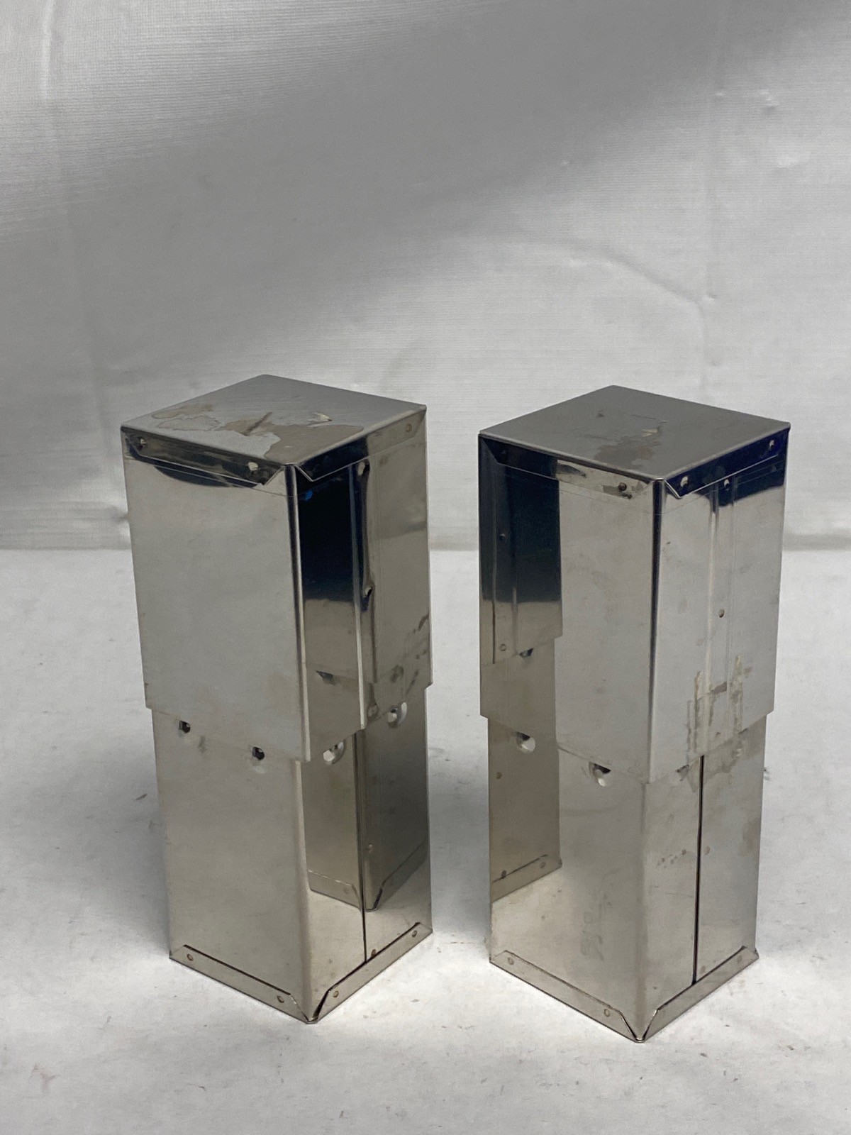 (2) BOEKEL Laboratory Stainless Sterilizing Autoclave Square Pipet Box Can 1366