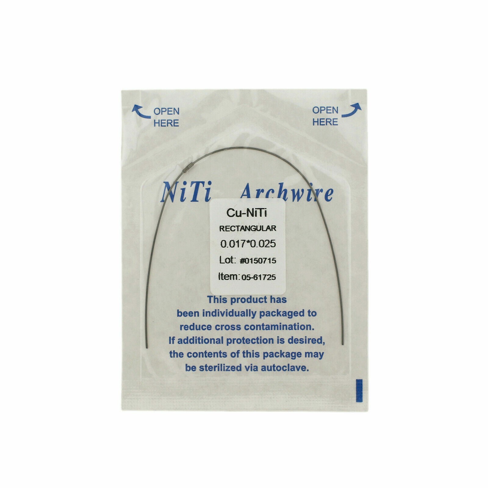 Dental Orthodontic Cu NiTi Copper Nickel Titanium Arch Wire Rectangular Round