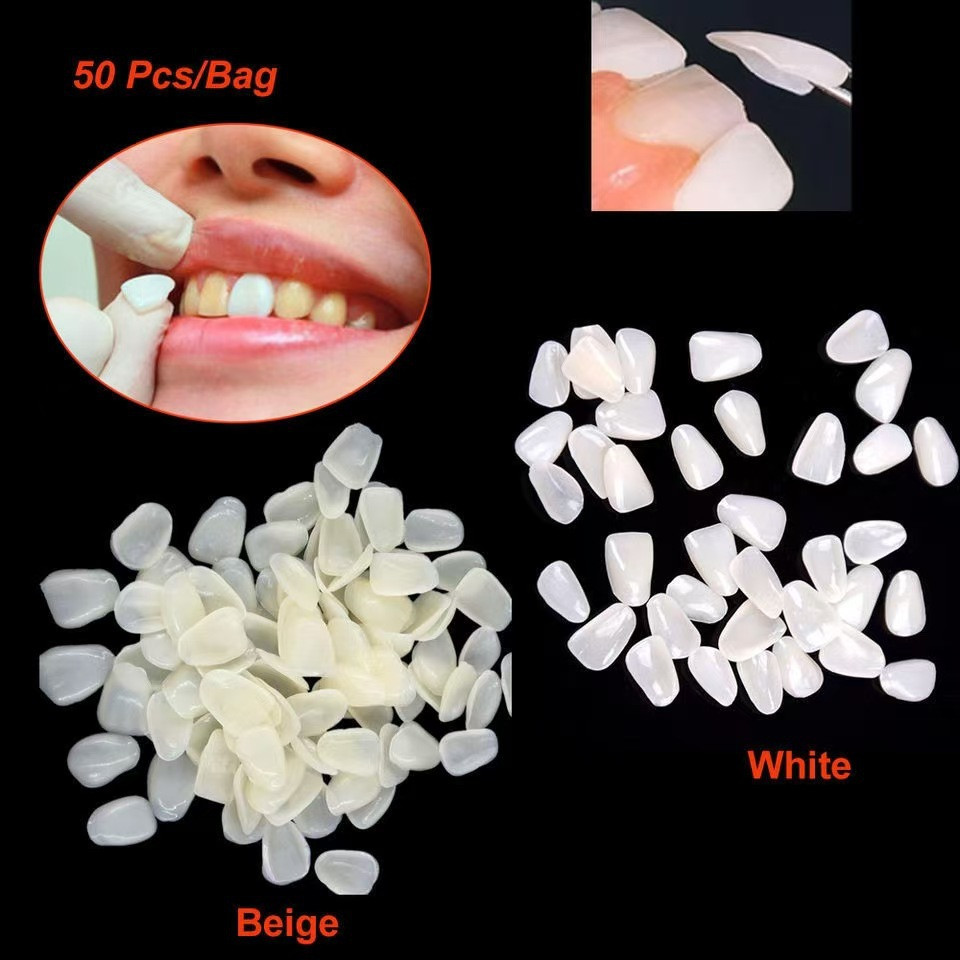 50Pcs Dental Ultra Thin Whitening Porcelain Teeth Veneers Resin Teeth Anterior
