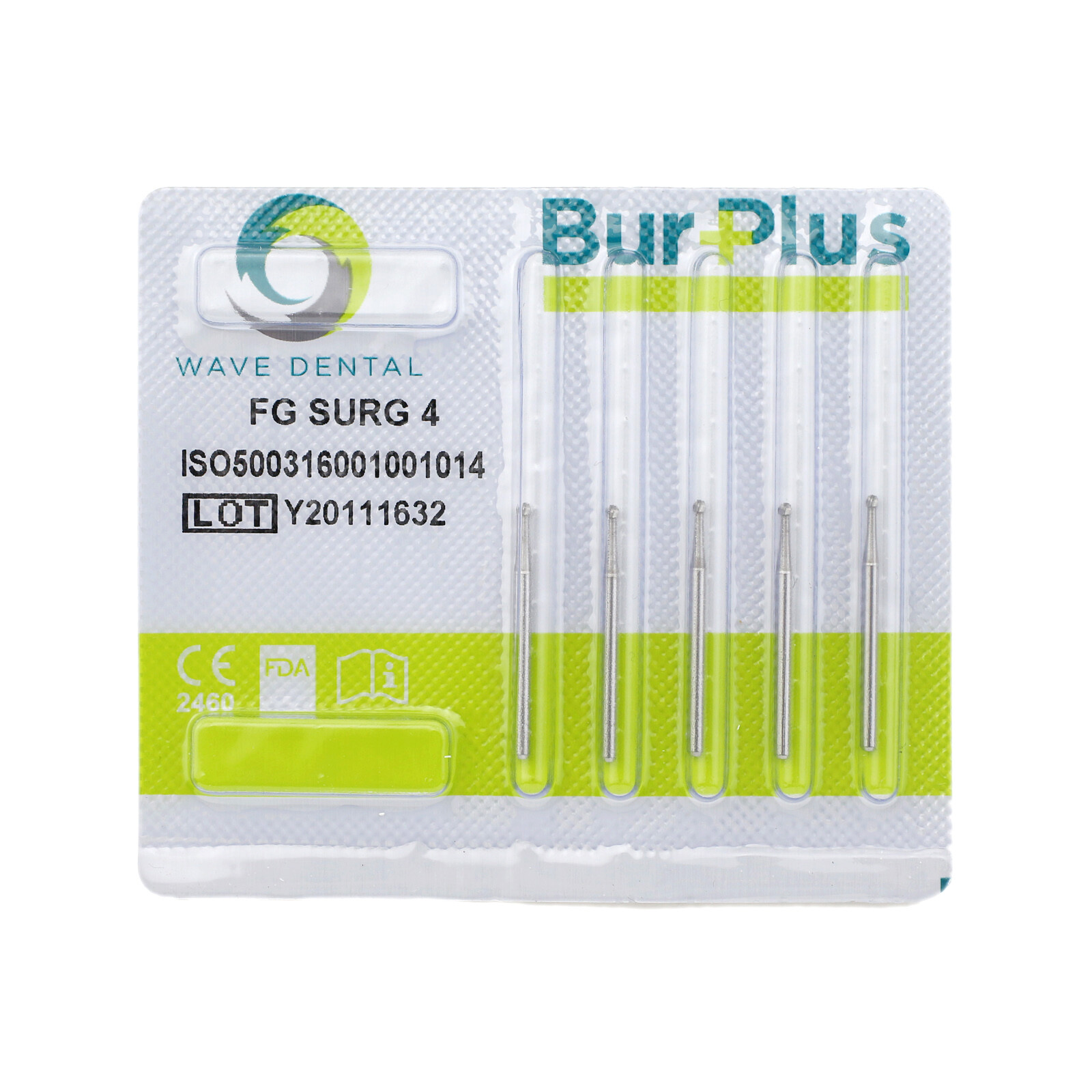 WAVE Dental Surgical Carbide Burs FG Round Bur Length 25mm #2 4 6 8 High Speed