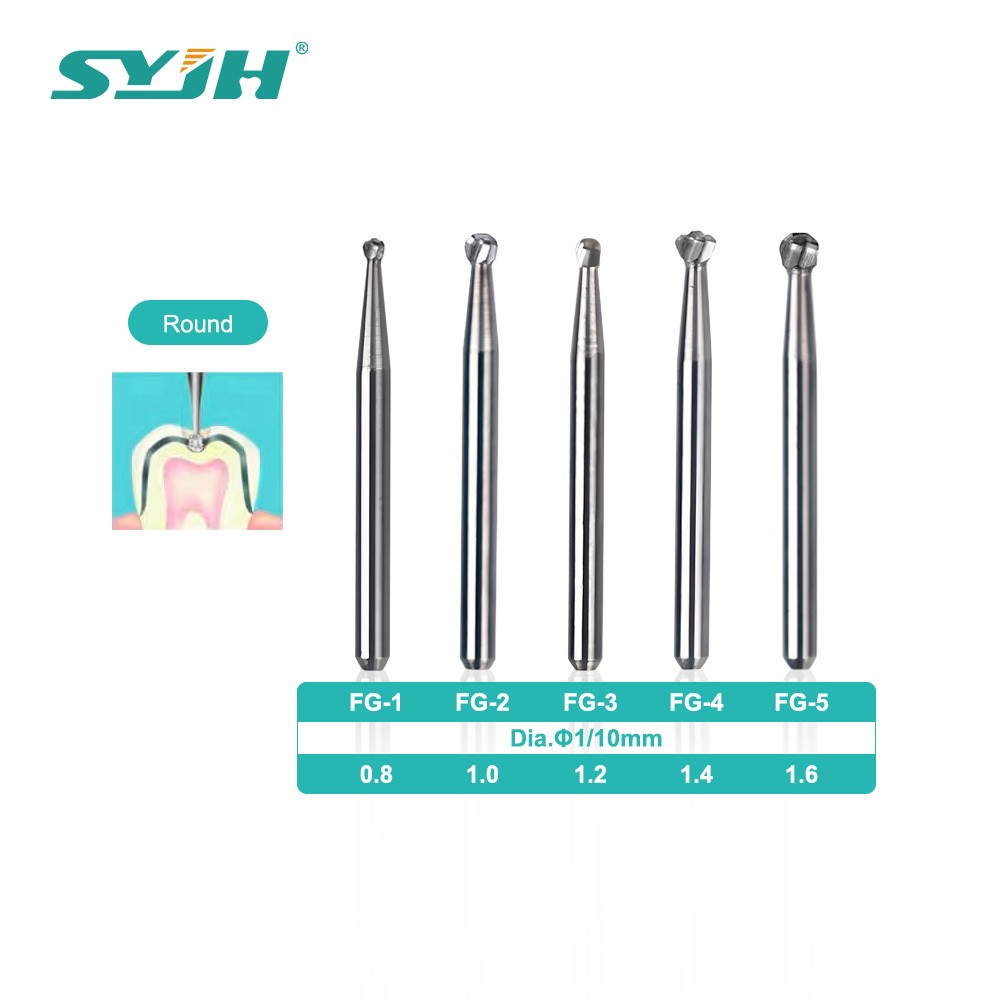 20 Types Dental Round Tungsten Carbide FG Bur For Surgical High Speed Handpiece