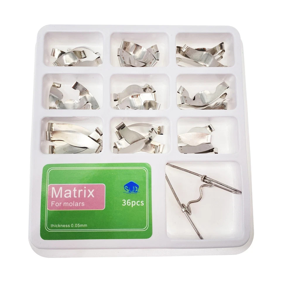 Dental TOR VM Sectional Contoured Matrix Bands Ring/ 40 Add-On Wedges/ Plier