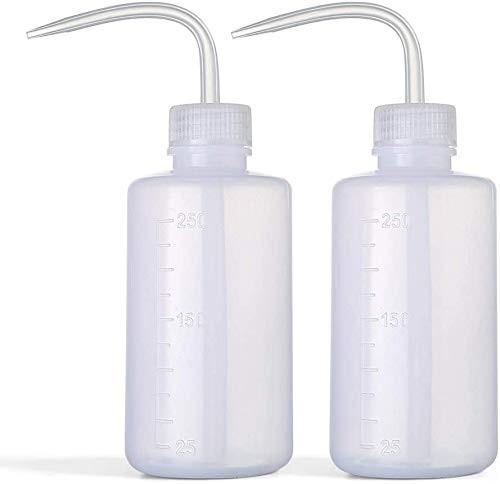 DONSTRAW Wash Bottle 2pcs 250ml/8oz Safety Bottles Watering 2x250ml, White