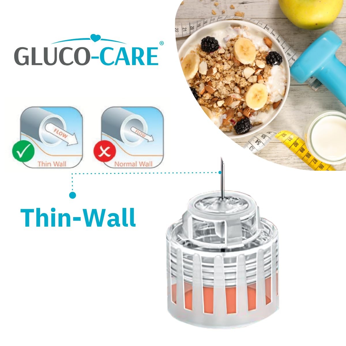 GLUCO-CARE Plus Pen Tip Plus 31G x 6mm, Universal Fit, Comfort Design, 100/bx, F