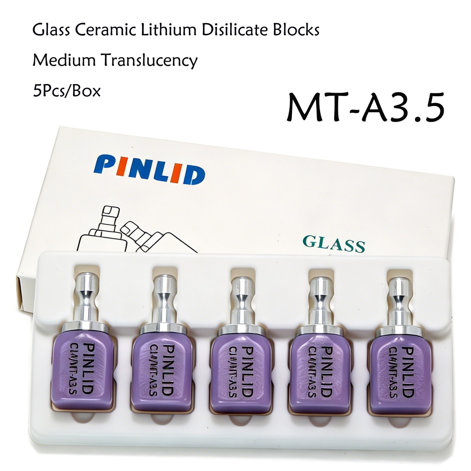 C14 MT Dental Emax Lithium Disilicate Glass Ceramic (LS2) CAD CAM Milling Blocks