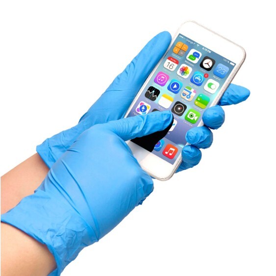 Gloves Blue Nitrile Powder Free, SMALL, Case of 34 boxes; 100pcs/box (3400pcs)