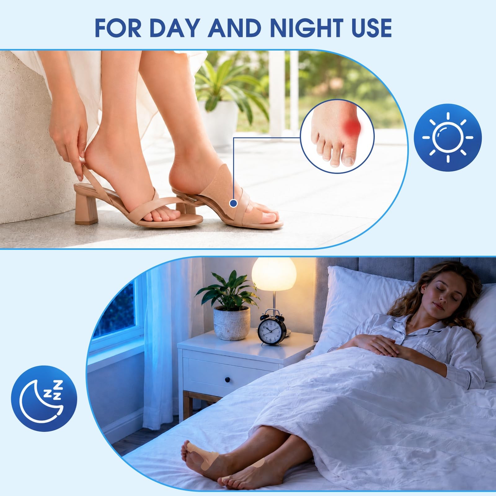 Bunion Corrector Kinesiology Tape for Women & Men, Precut One Size, Skin Tone
