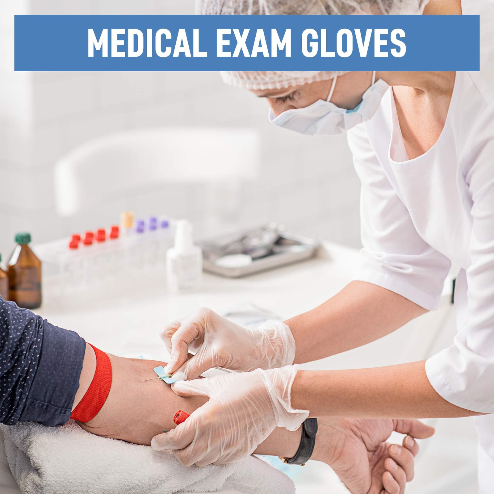 Dre Health Medium Clear Vinyl Medical Exam Gloves – Pack of 100
