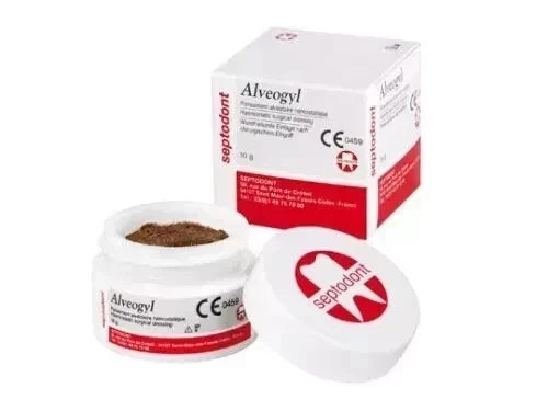 SEPTODONT ALVEOGYL 10g JAR – Dry Socket Treatment Dressing EXP 27 US TARIFF PAID