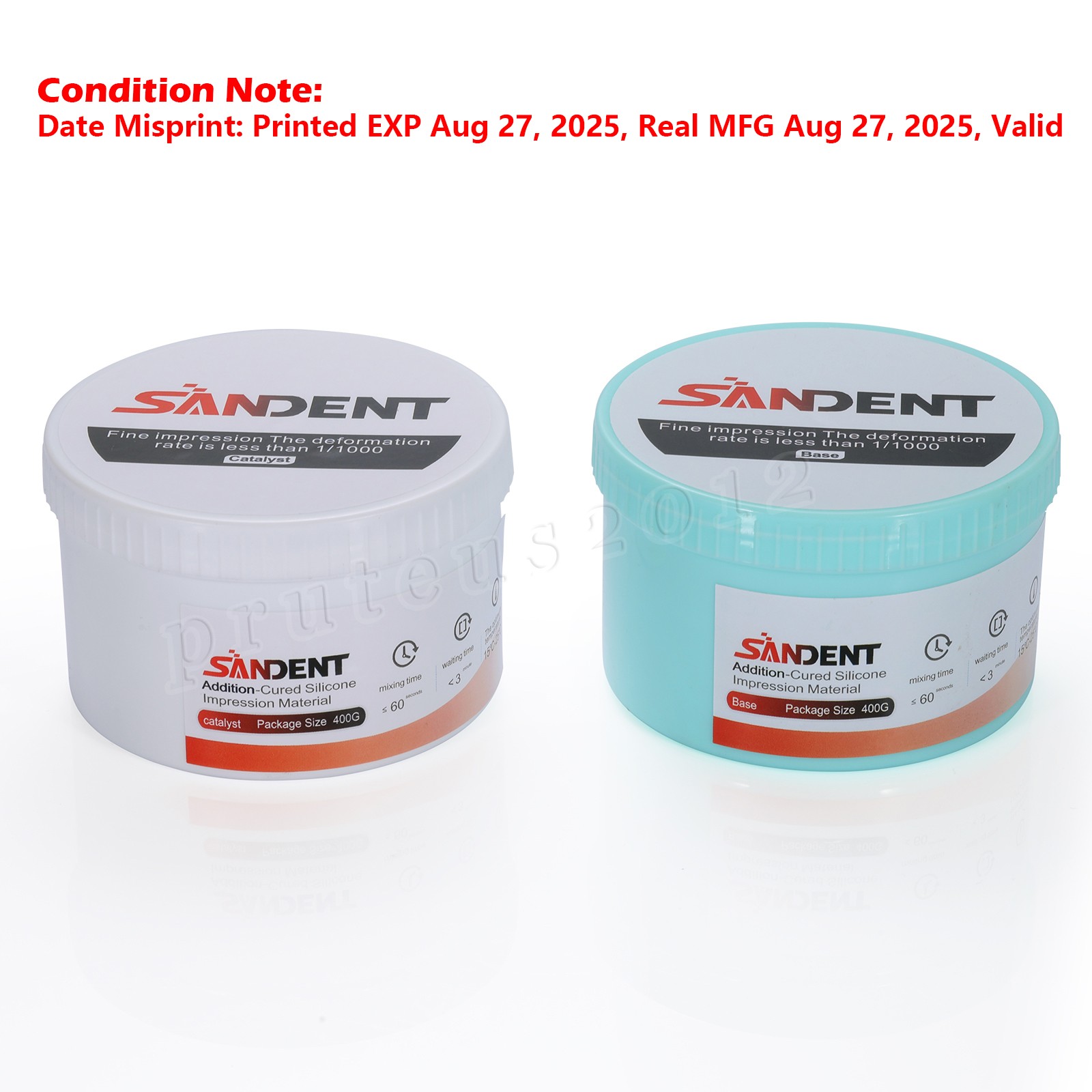10 Sets Dental Putty PVS VPS Impression Material Base Normal Set 2 x 400g