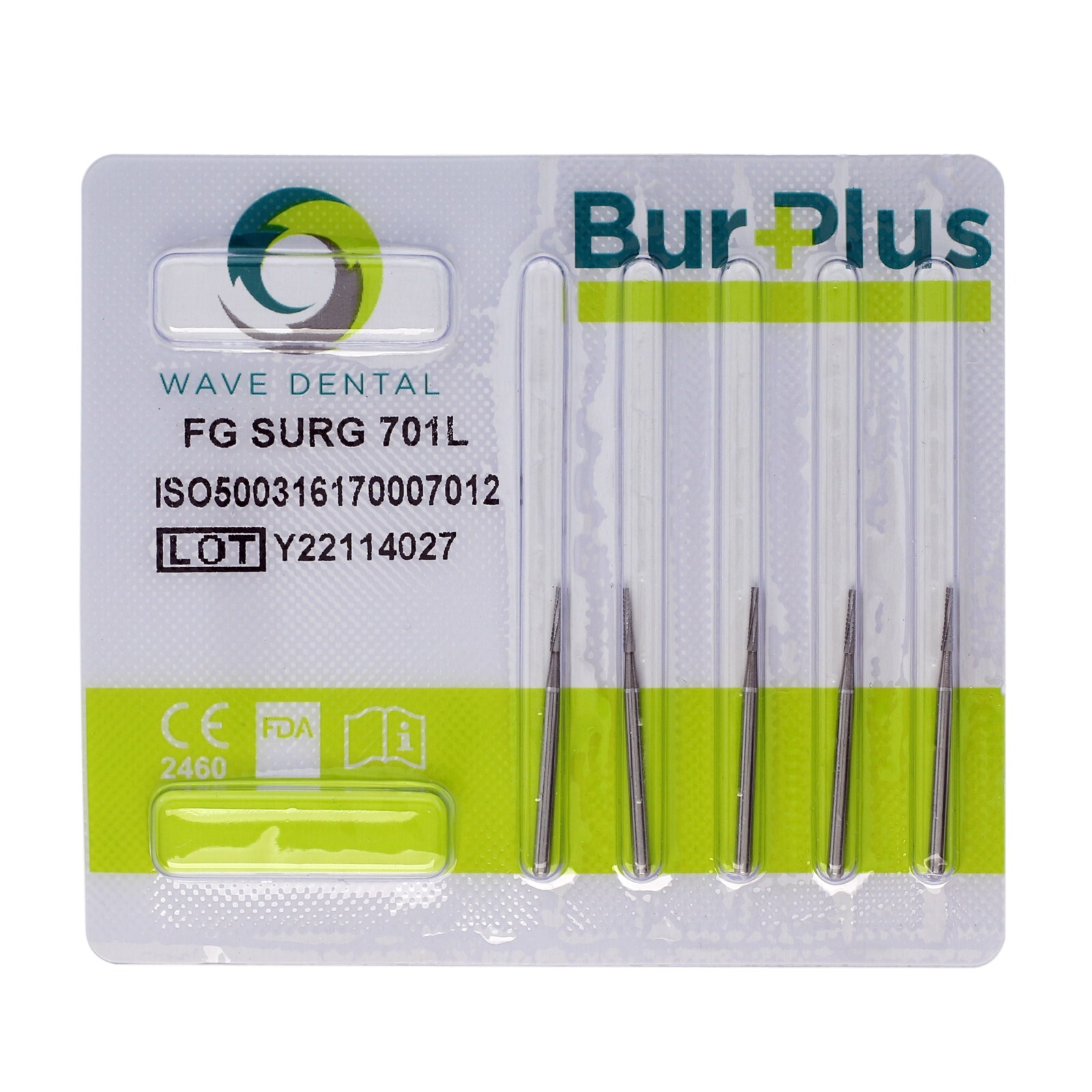 Wave Dental Surgical Length Bur Taper Fissure Carbide FGOS FG SL 25mm 702 702L