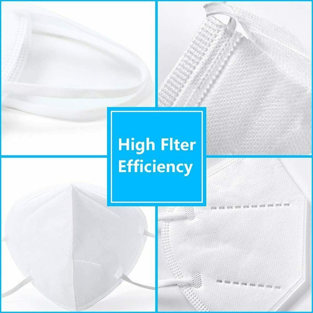1-200 Blanco KN95 Mascarilla 5 capas Aprobación C.E FFP2 BFE 95% PM 2.5