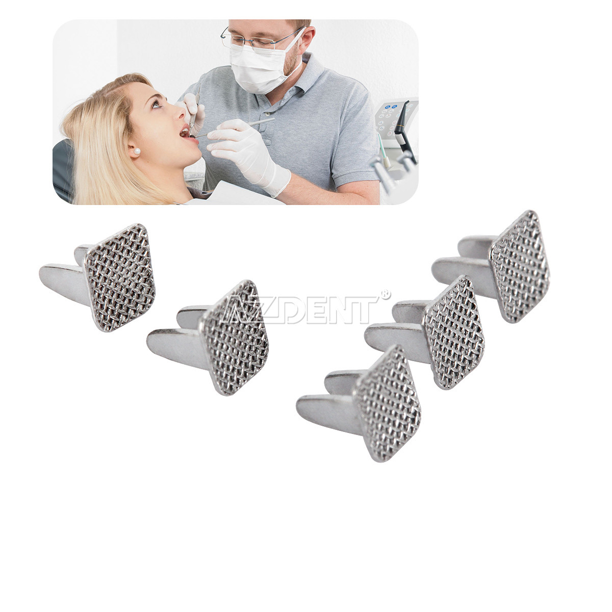 50Pcs Dental Orthodontic Bite Turbos Opener Teeth Tongue Bondable Hinge Button