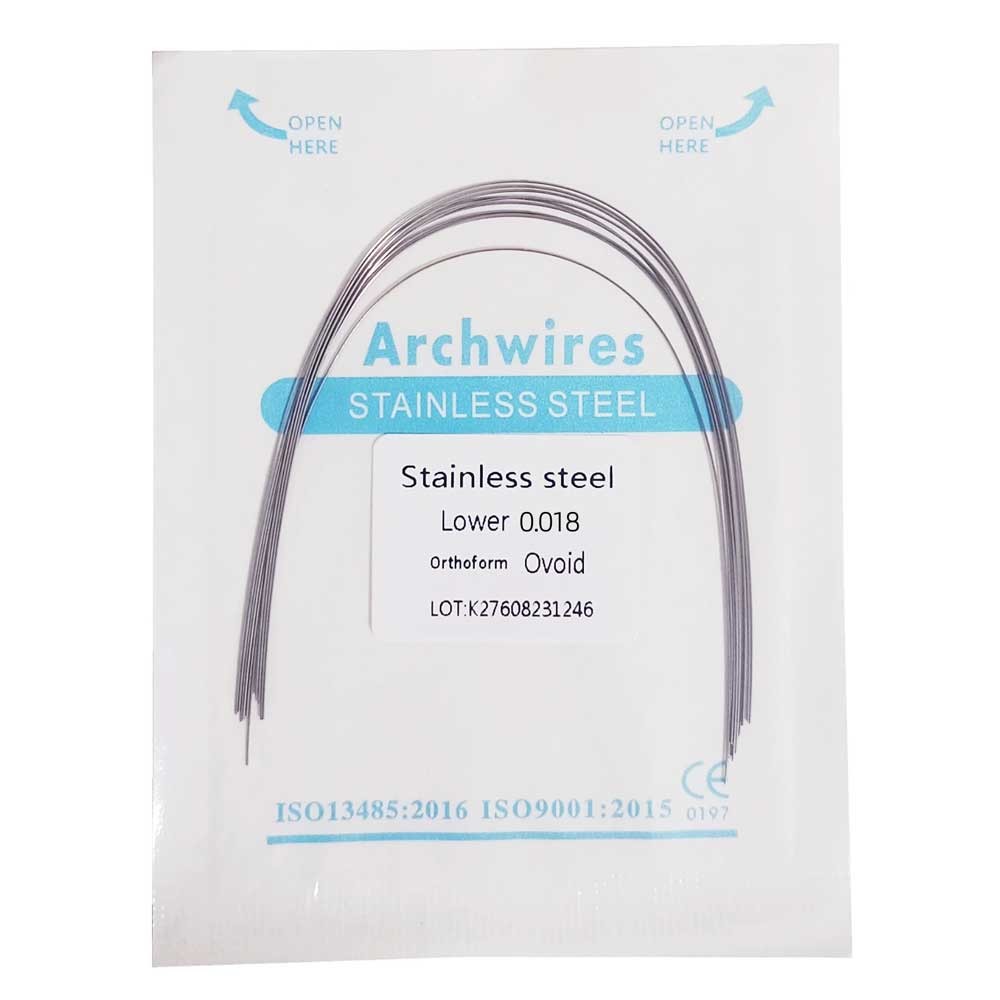 Dental Orthodontic Stainless Steel Round Arch Wire Ovoid Form 10pcs/pack