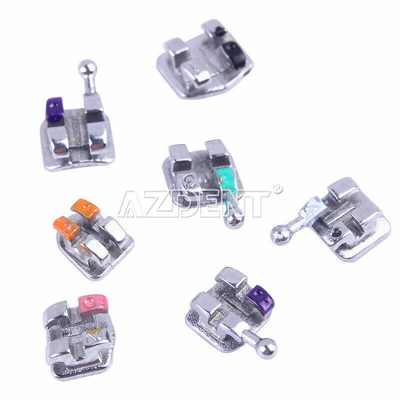 Dental Orthodontic Brackets Braces Mini Roth MBT 022/018 Hook3/345 MIM Monoblock
