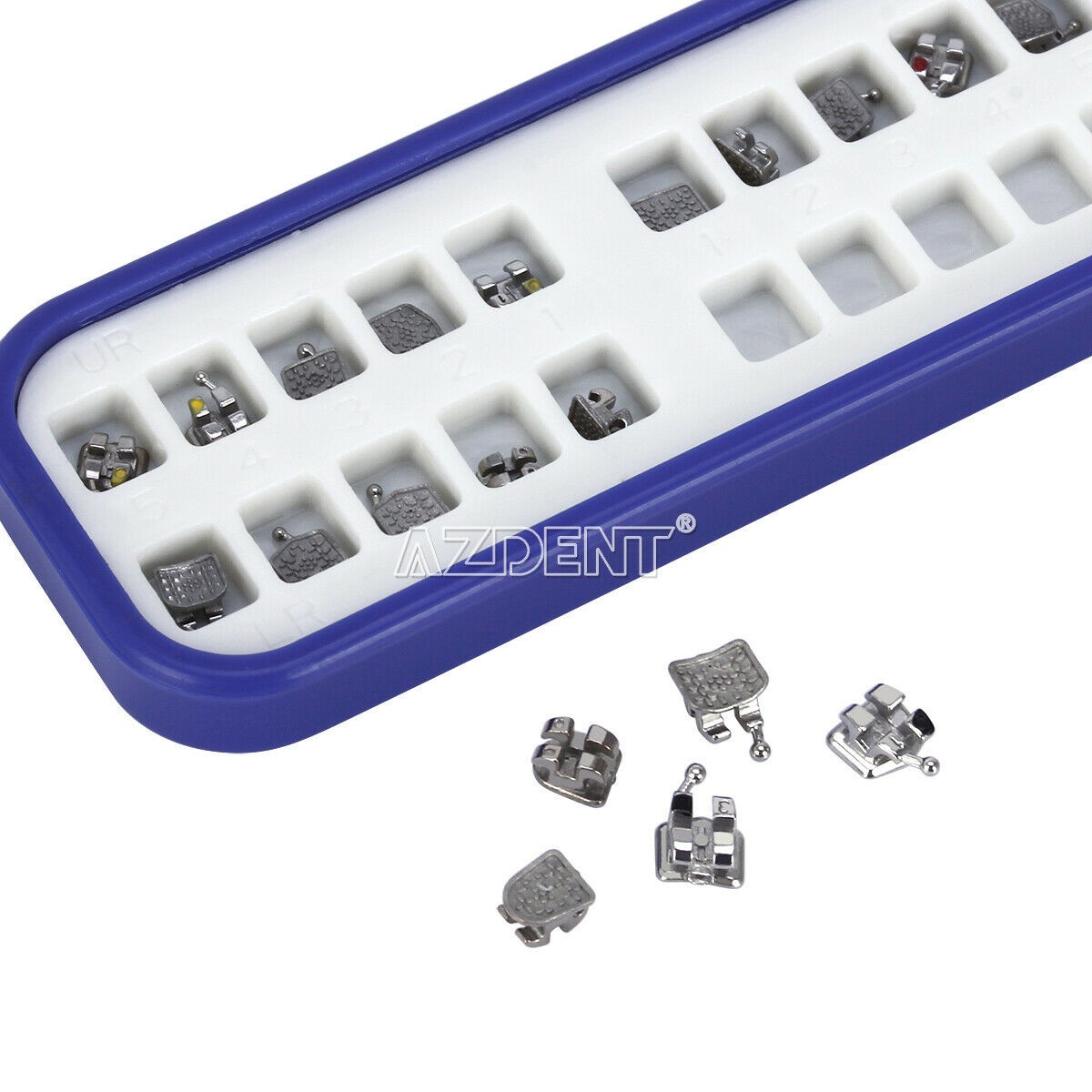 Dental Orthodontic Bracket MIM Monoblock Metal Braces Mini MBT.022 345 Hook