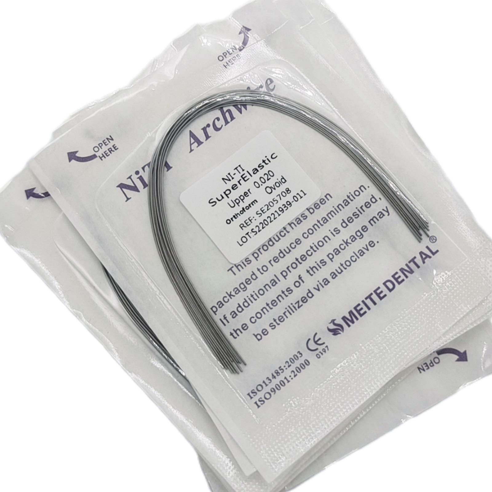 10 Bolsas Arcos de Ortodoncia Dental Redondos Niti Arco de Alambre Su