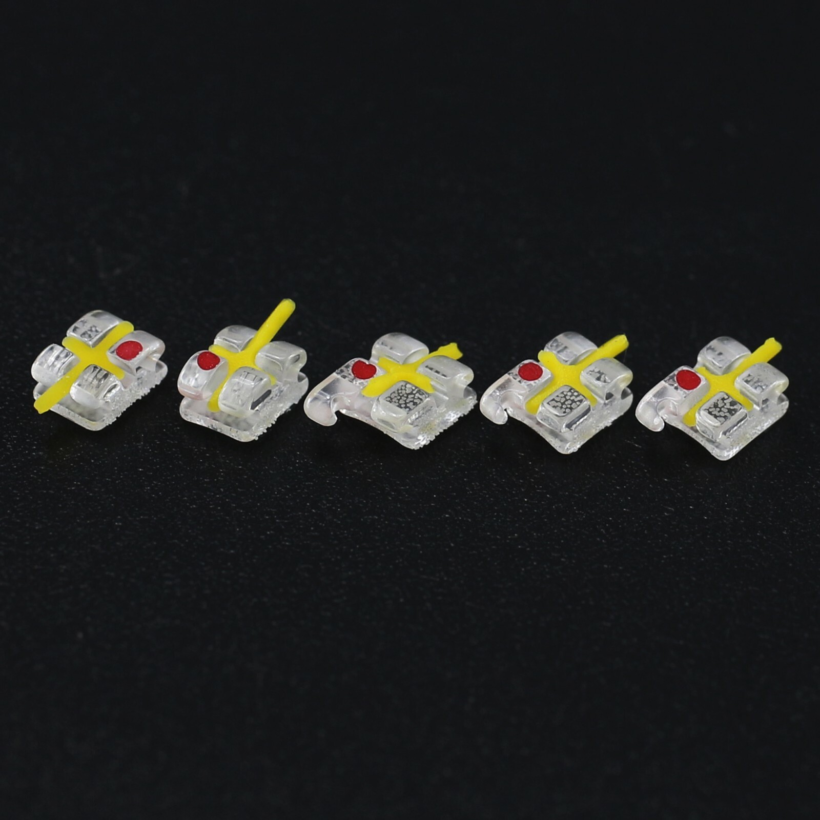 Dental Orthodontic Sapphire Bracket Monocrystalline Brace Roth MBT 022 345 Hooks
