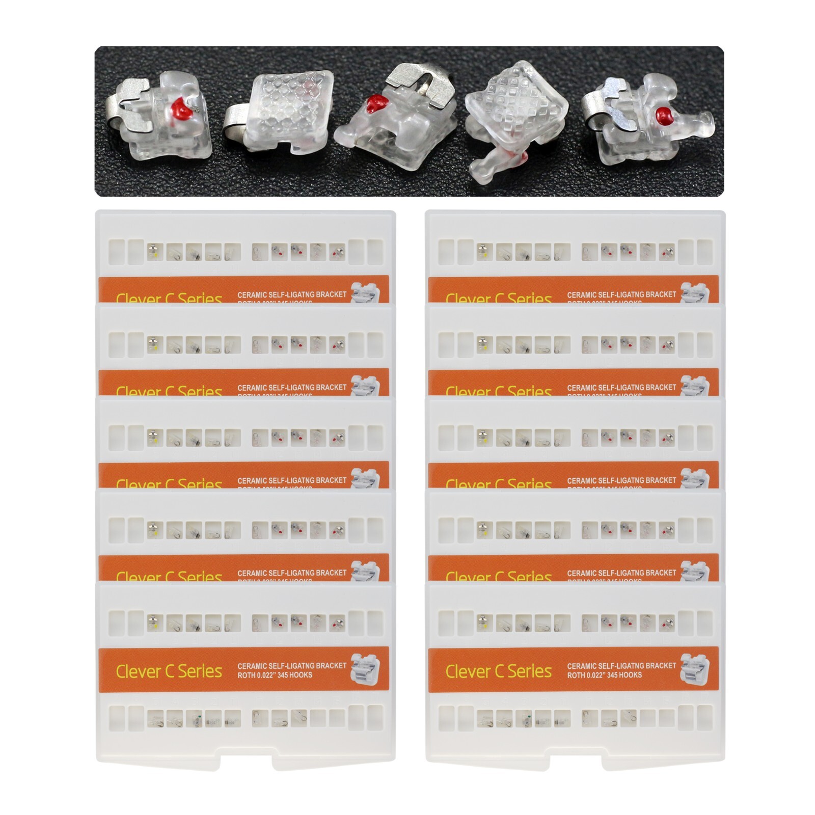 Orthodontic Bracket Self Ligating Ceramic Clear Aesthetic Interactive Roth 0.022