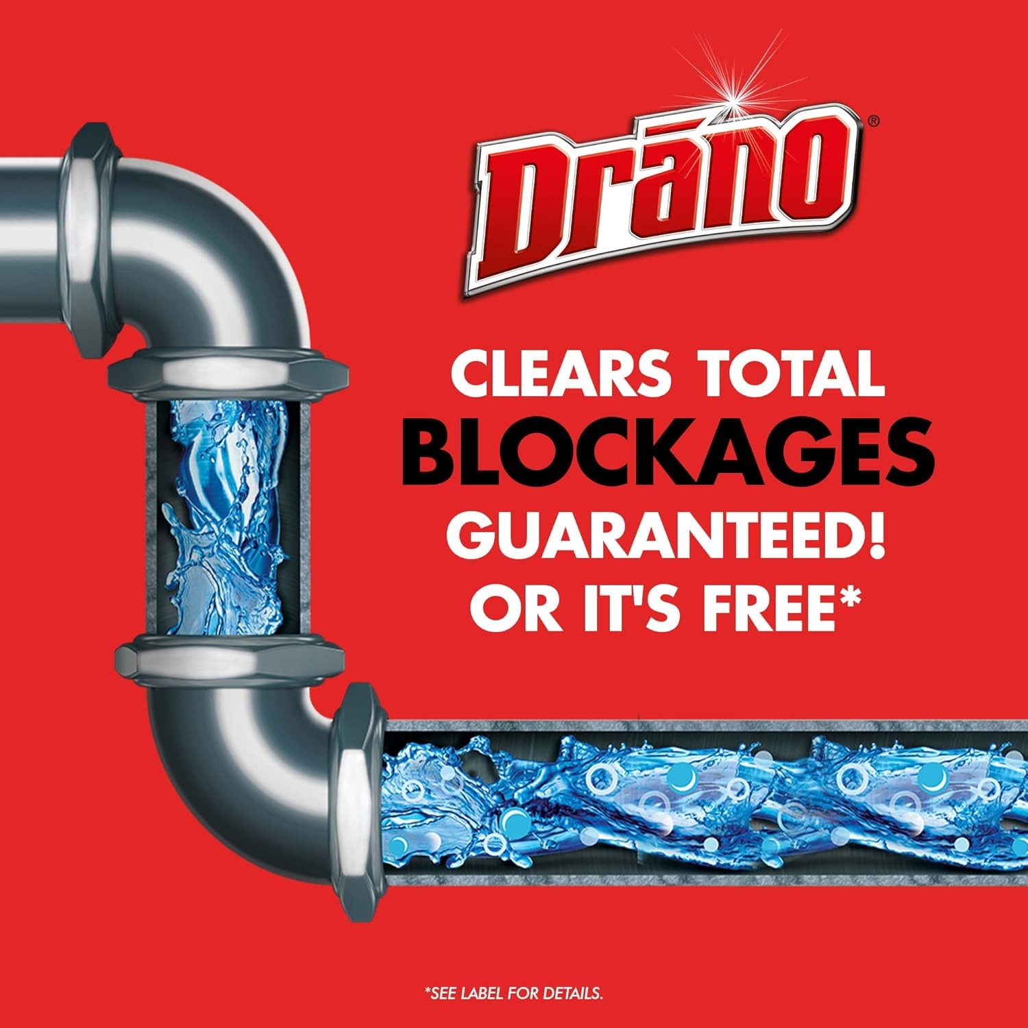 Drano Max Gel Drain Clog Remover and Cleaner for Shower 80 Fl Oz (Pack of 2)