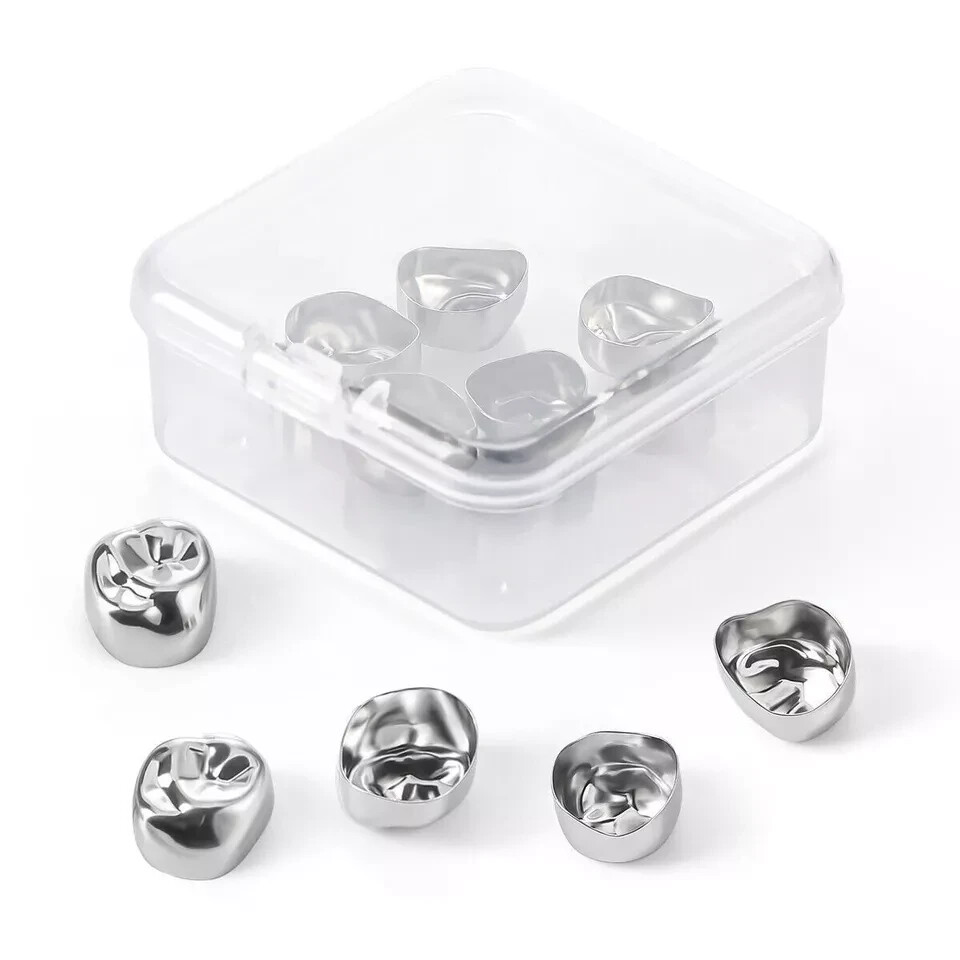 5Pcs Dental Stainless Steel Kids Primary Molar Crowns Pediatric crown 48 Size