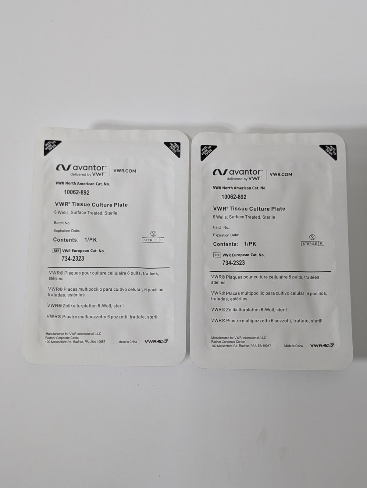 VWR Avantor 10062-892 Culture Plate 6-Well Sterile Ex 07.2026 (42 Remaining)