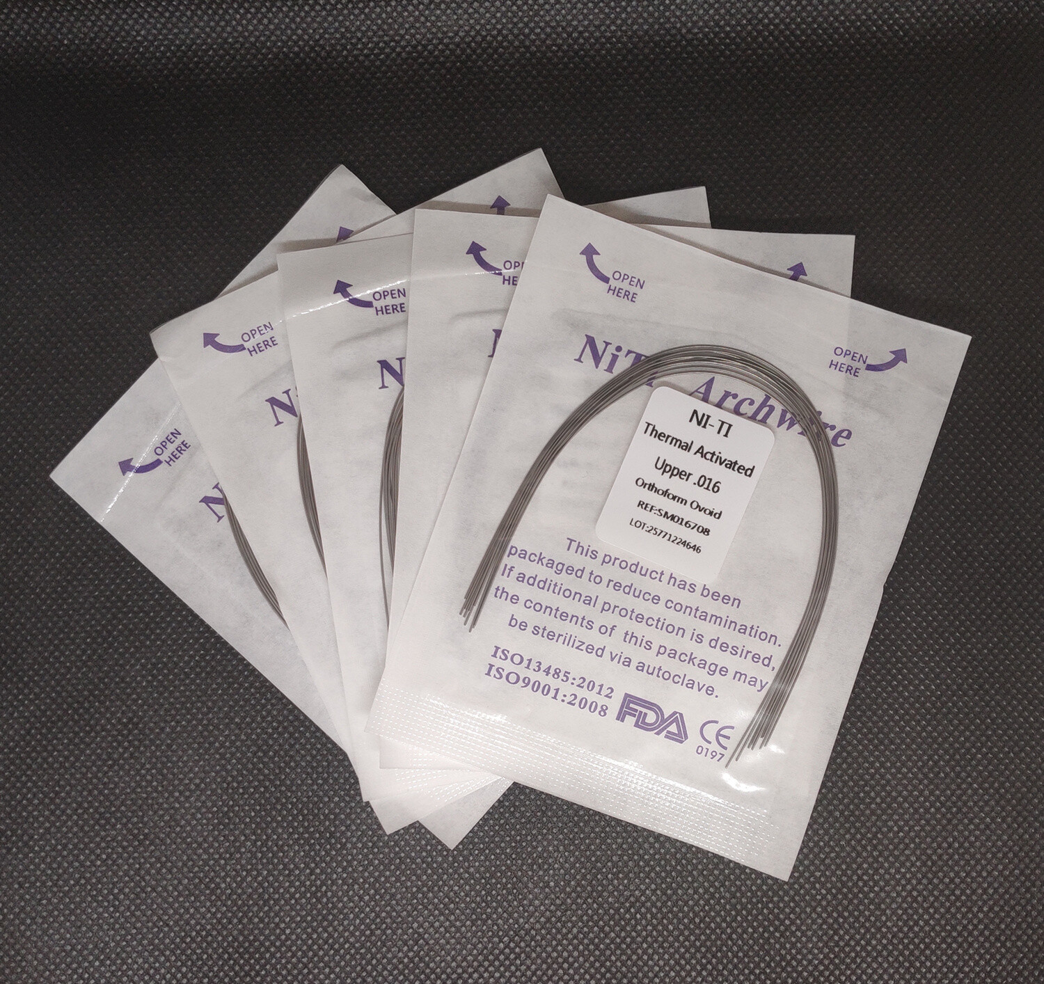 Dental Orthodontic Thermal Activated Niti Wires Round Arch Wires Ovoid Form