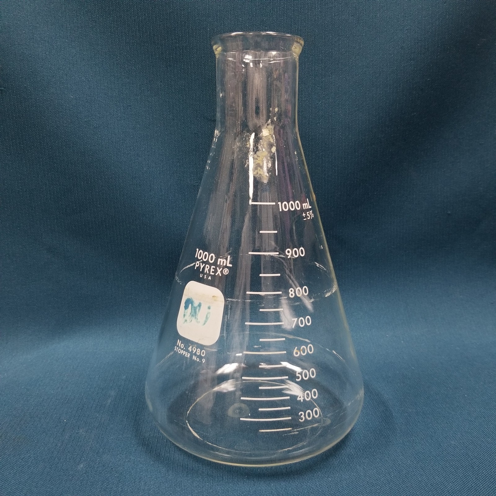 PYREX 1000mL Erlenmeyer Flask #4980 Lab Glass Ware