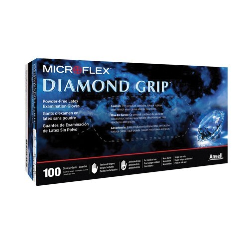Microflex® Diamond Grip® MF-300, 6.3 Mil, Natural Rubber Latex, Beige (S – XL)