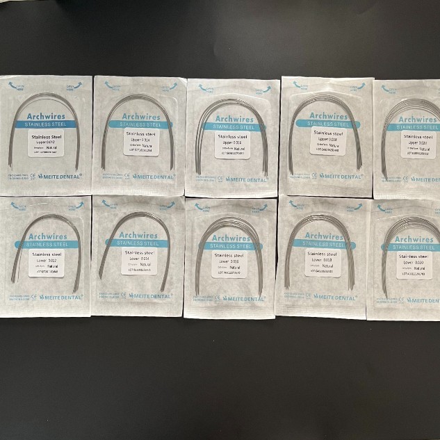 Dental Orthodontic Stainless Steel Round/Rectangular Arcos Arch Wires Natural