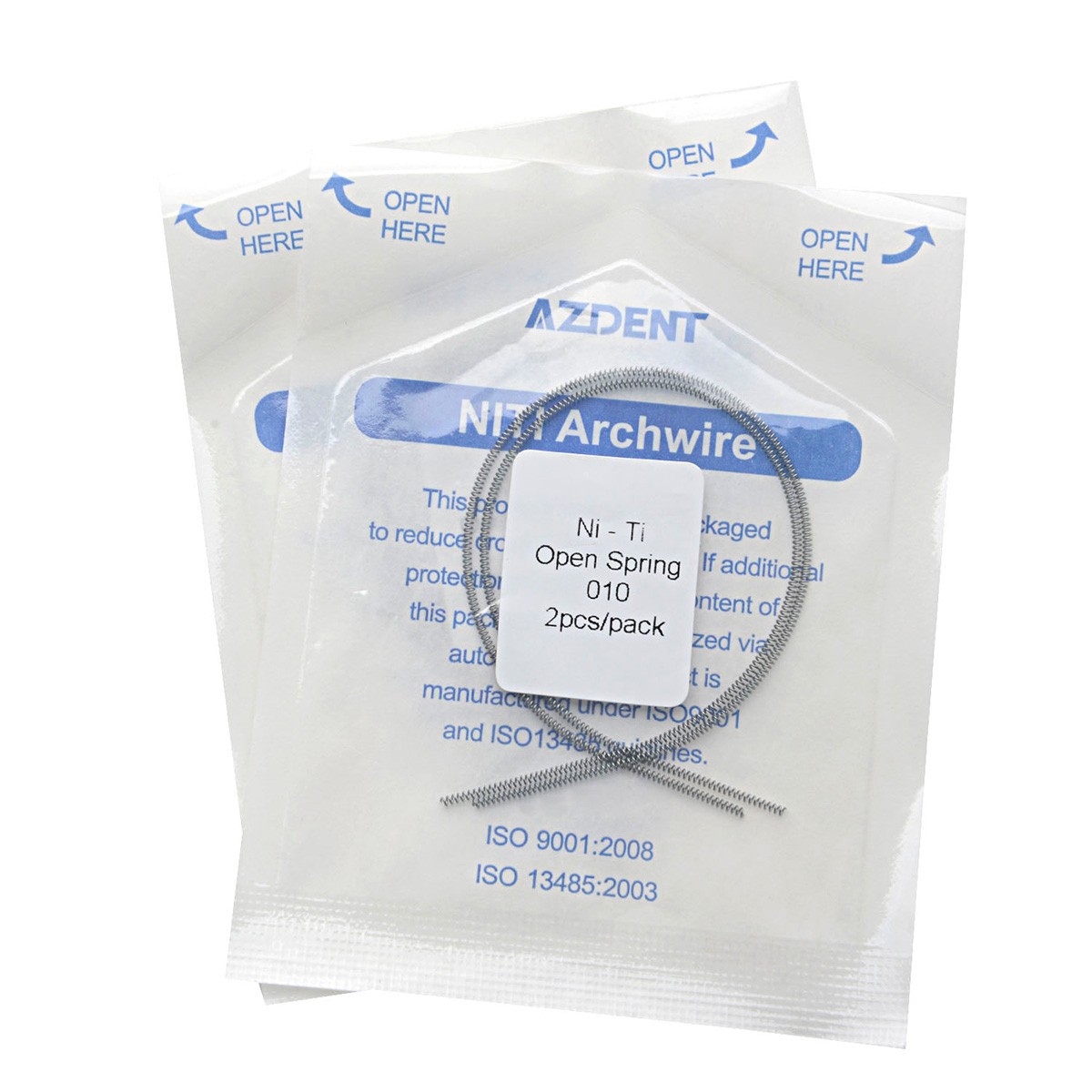Dental Orthodontic NTIT Alloy Open Coil Springs 0.010*180mm/0.012*180mm 2pcs/PK