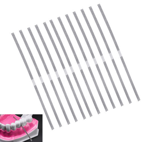 60Pcs Stainless Steel Metal Dental Polishing Strips Medium Grit Multiple Sizes