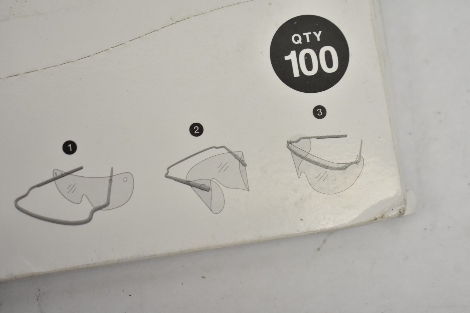 Value Shield Disposable Medical/Dental Eye Shield Clear Single Use 100 Pack