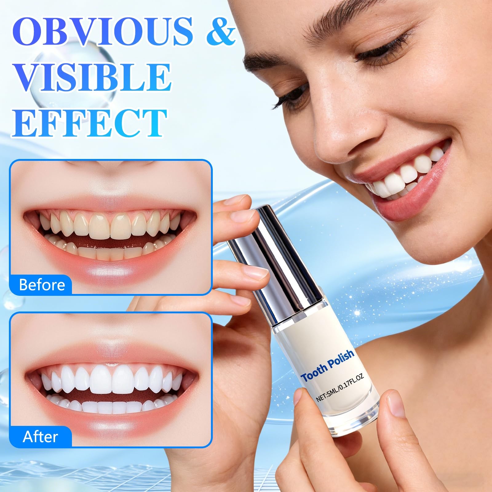 Tooth Paint, Polish, Instant White 0.09 Fl Oz (Pack of 2), 1 Pcs