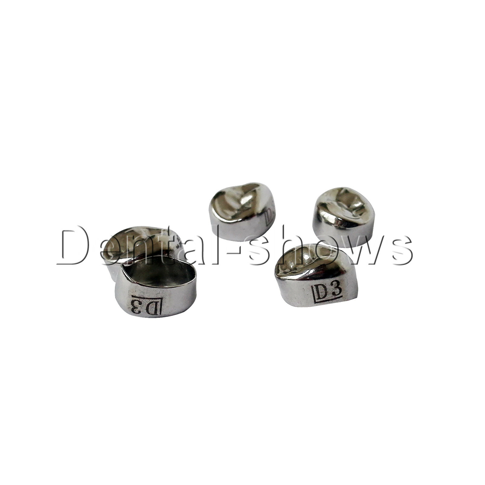 5pcs Dental Kids Primary Molar Crowns Stainless Steel Pediatric crown 48 Sizes