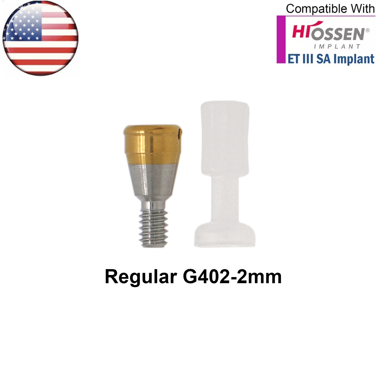 US Dental Overdenture Locator Abutment Regular & Male Caps For Hiossen Osstem ET