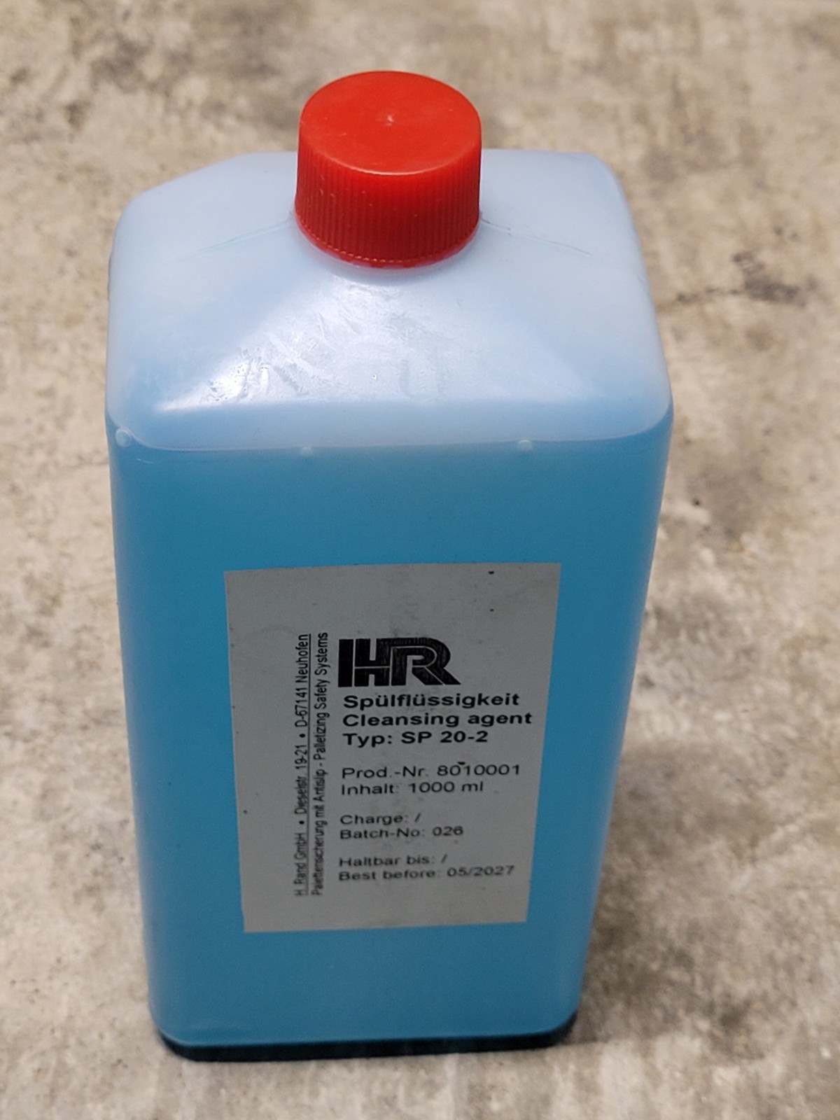 IHR Cleansing Agent SP 20-2 – 8010001 – 1000ml Bottle Expires 05/2027