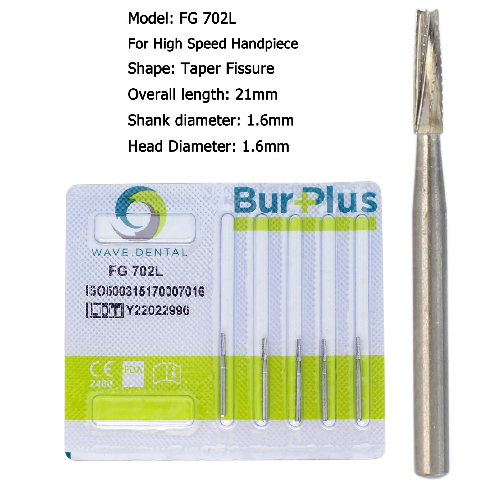 Wave Dental Carbide Burs FG 169L 699 699L 702L High Speed Friction Grip Midwest