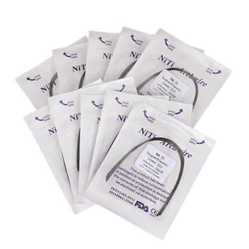 100pcs 10packs Dental Orthodontic Super Elastic Niti Arch Wire Round Ovoid Form