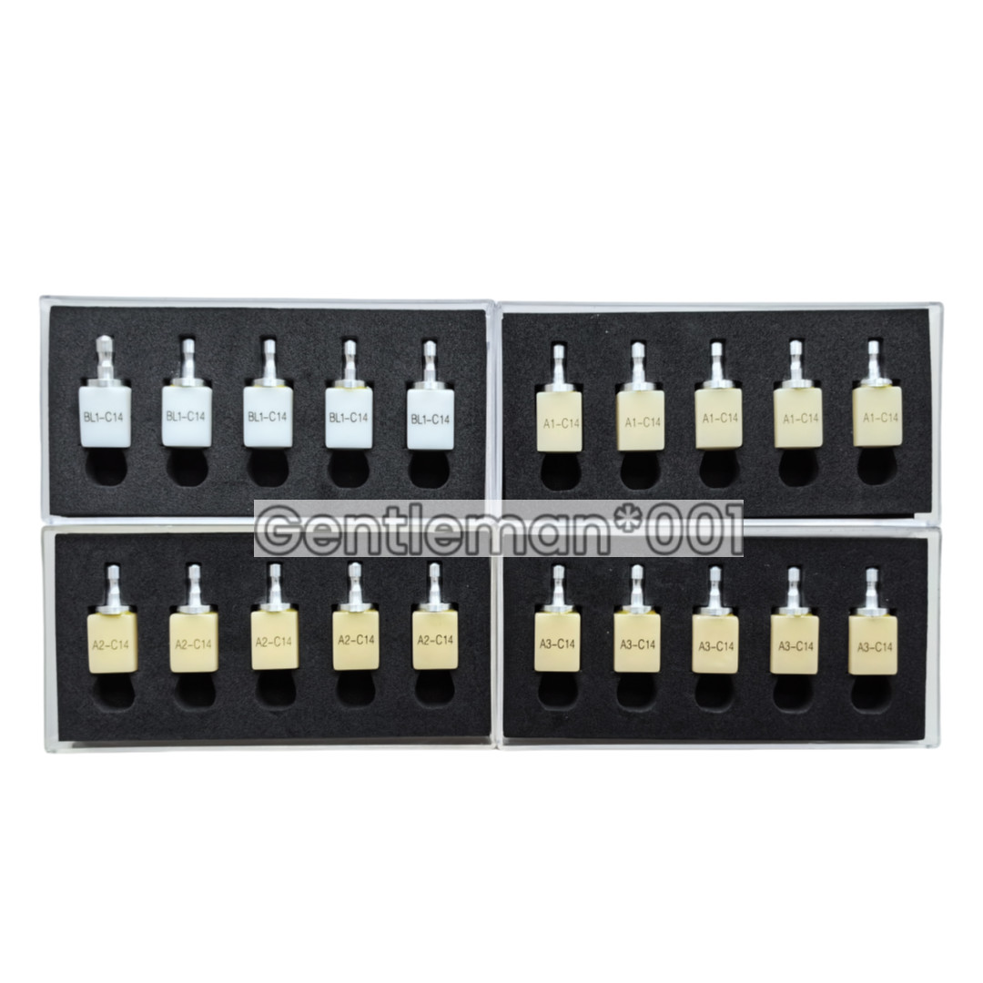 Sirona MCXL Dental PMMA Blocks Disk C14 Block Cerec Bleached A1/2/3/BL1 5pcs/Box