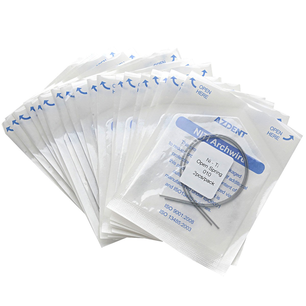 Dental Orthodontic NTIT Alloy Open Coil Springs 0.010*180mm/0.012*180mm 2pcs/PK