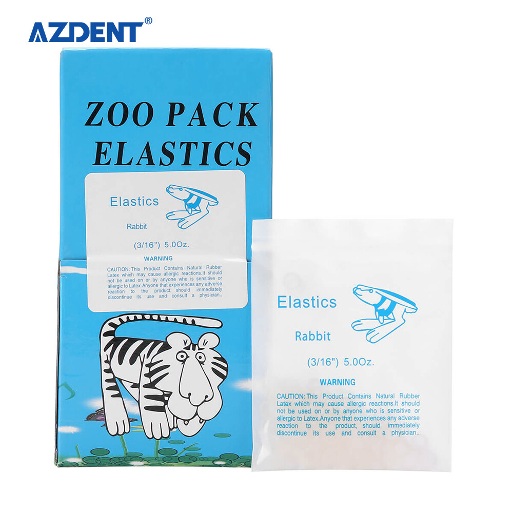 5000Pcs AZDENT Dental Orthodontic Elastics Rubber Bands Bracket Brace 3.5/4.5 OZ