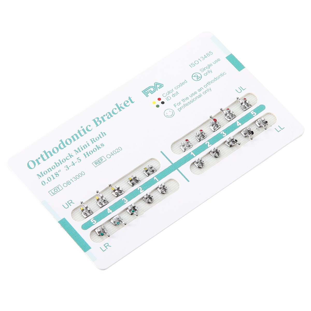 AZDENT Dental Ortho Brackets Braces Mini MBT Roth.022 Hook 345 /NITI Arch Wires