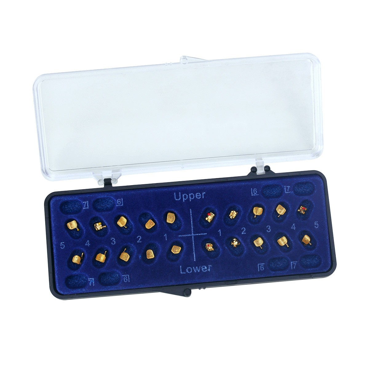 Dental Orthodontic Gold Brackets Mini Roth 022 Hooks 345 Brace AZDENT