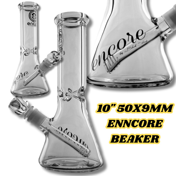10″ Super Heavy Thick Clear 50MM X 9MM Bong Pounder Beaker Hookah Water Pipe