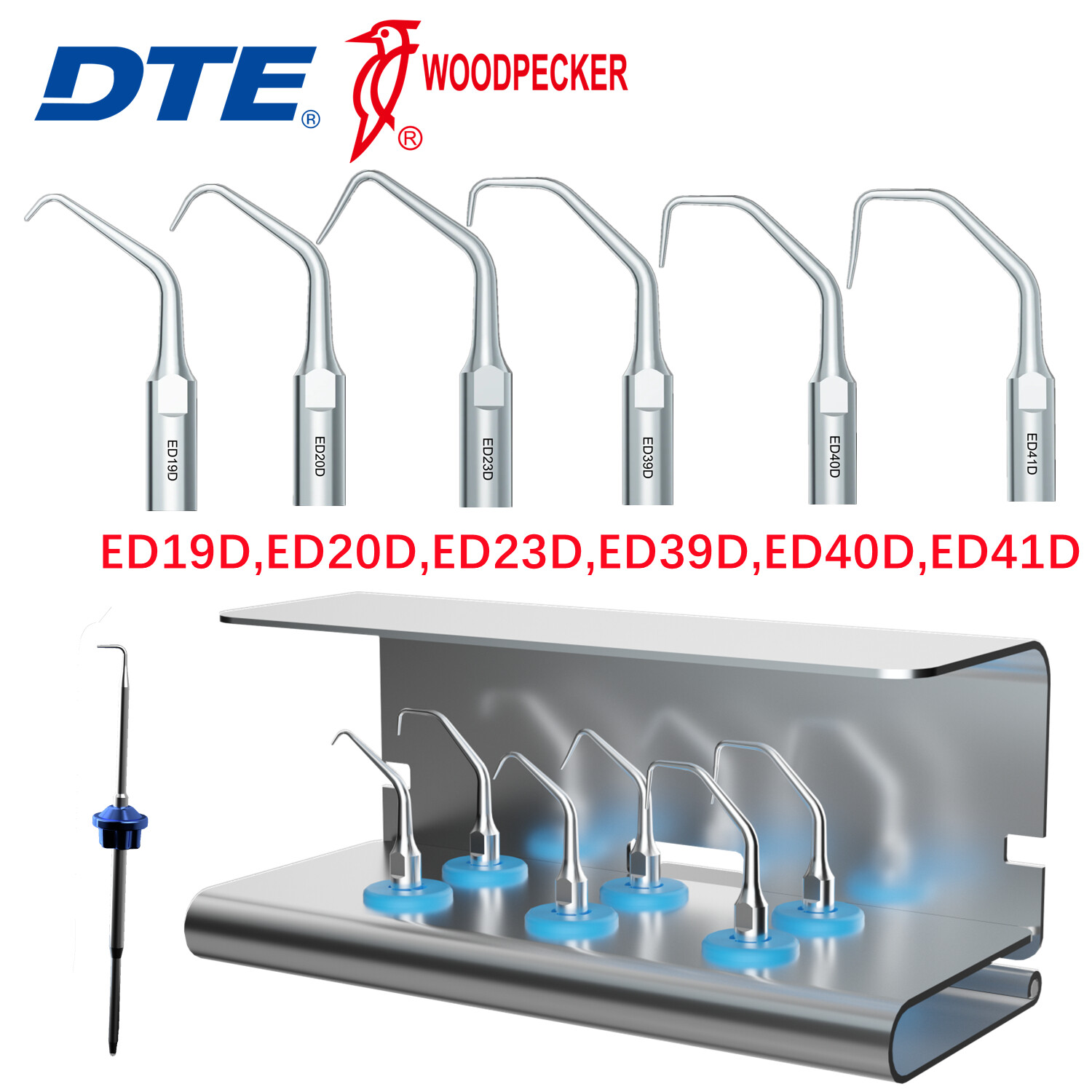 Woodpecker DTE Dr Azim’s Retro-Preparation Kit Scaler Tips ED19D ED20D ED23D
