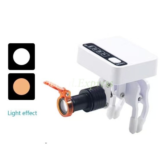 5W Dental LED Wireless Headlight with Filter for Binocular Loupe Glasses US/EU