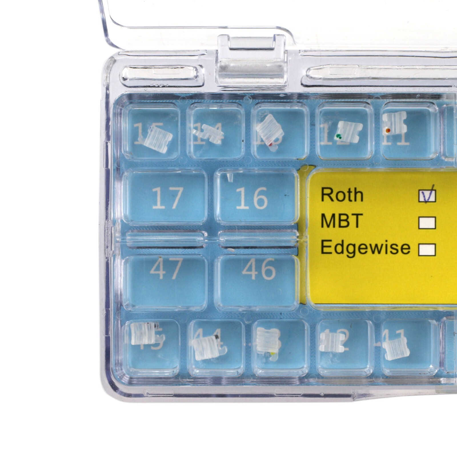 Dental Orthodontic Bracket Ceramic Clear Braces Sapphire Aesthetic Roth MBT 022