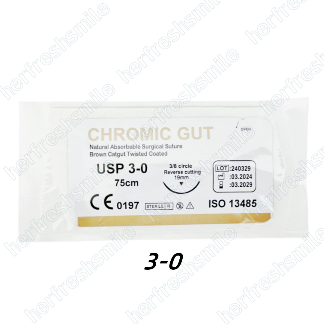 Absorbable Dental Oral Surgical Suture PGA GUT Nylon Silk Natural Needled