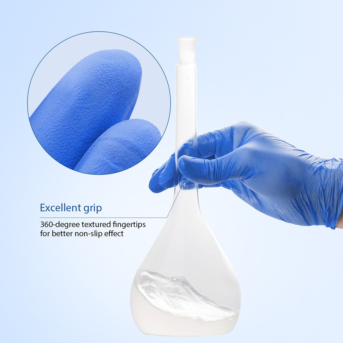 Puncture Resistant Nitrile Gloves Touchscreen Compatible 100pcs Latex Free S-XL